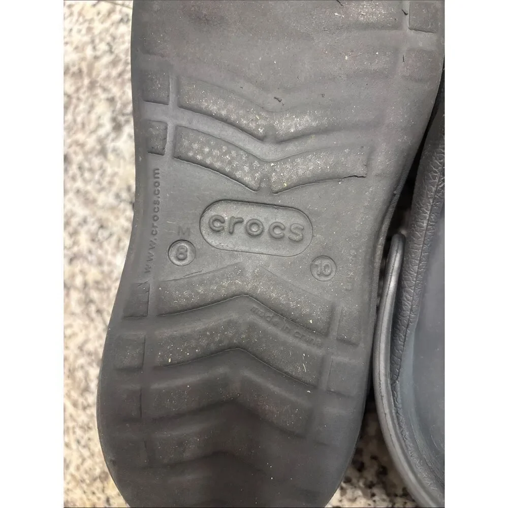 CROCS Kids Black Classic Clog with Heel Strap